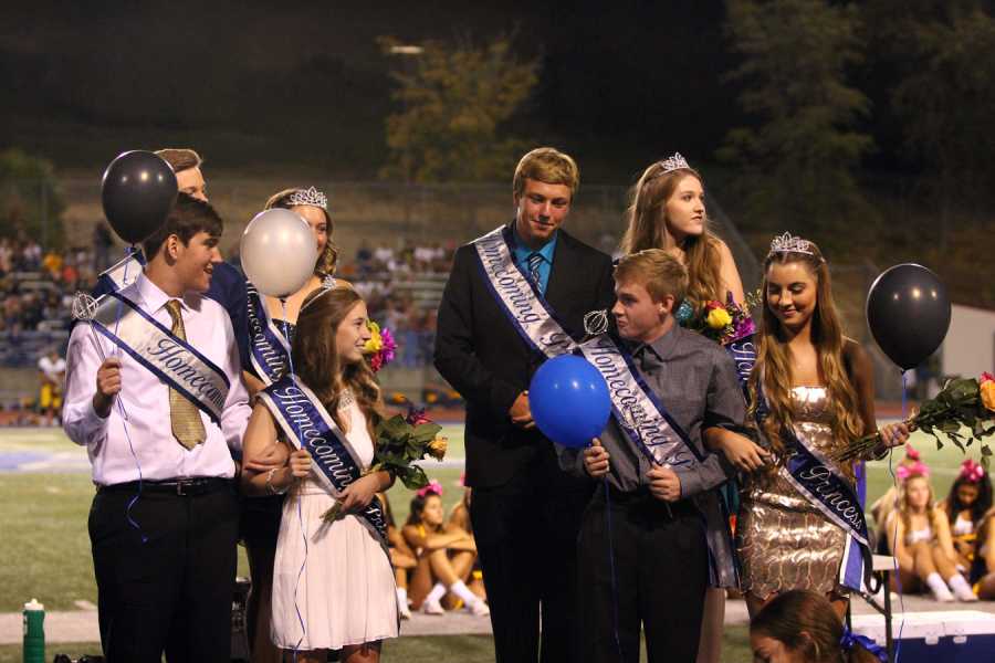 The Homecoming Royal Court at the game