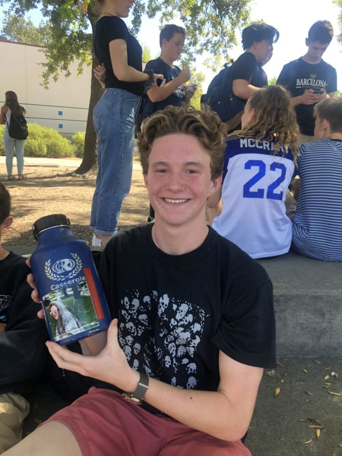 “I’ve got this sticker. Its me on the ‘had to do it to em’ street from my freshman year. [It’s] just a spontaneous candid picture in Mock Trial club that got photoshopped onto that and turned into a sticker.” Dylan Cassayre
