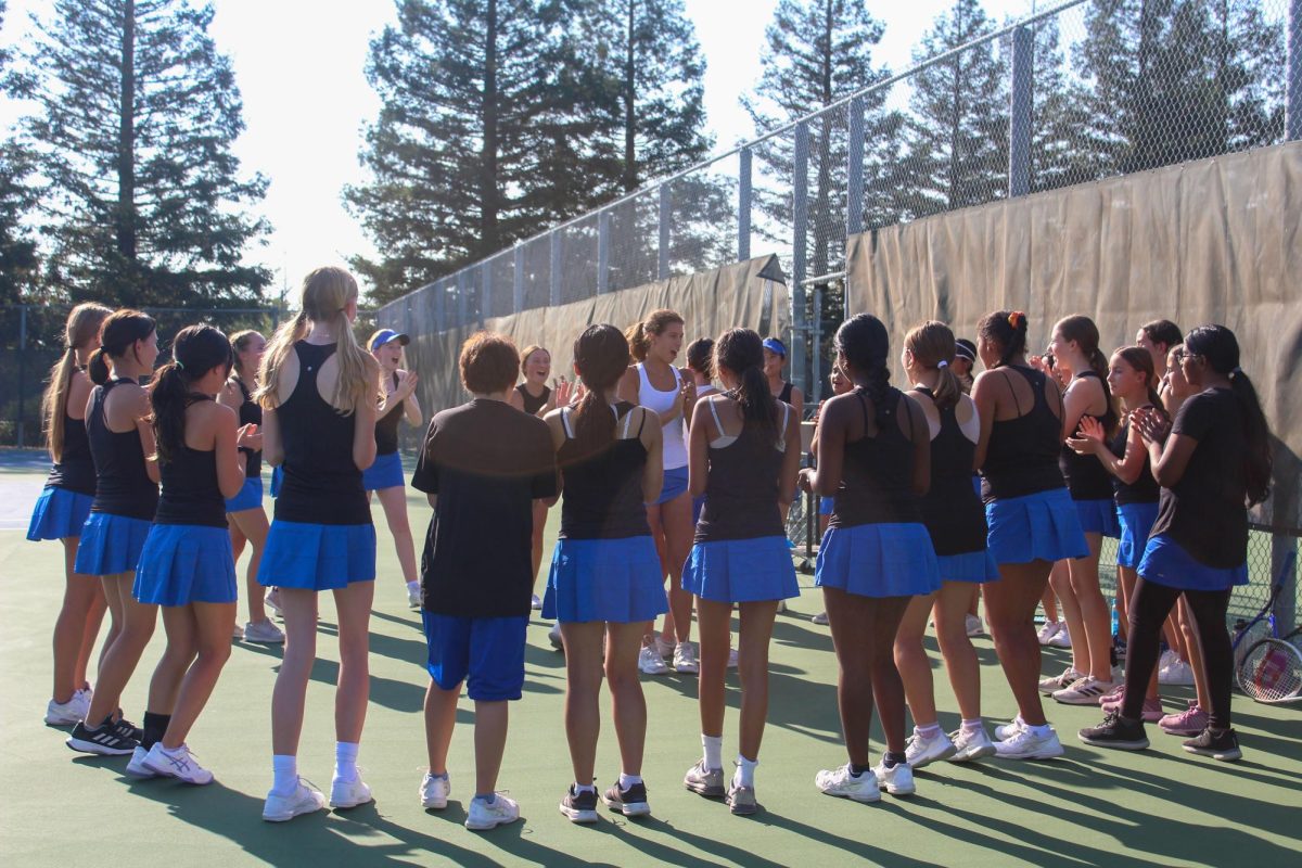 Rocklin High School girls tennis team after a game