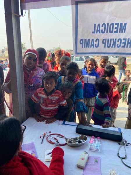 The Optimism Project's medical checkup camp in India